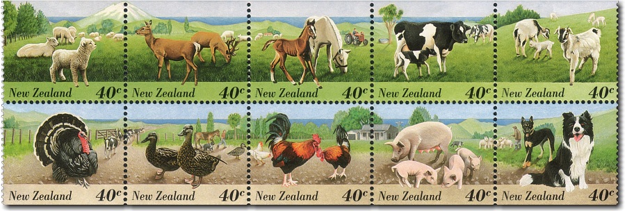 1995 Farm Animals Booklet - Postal Rate Decrease