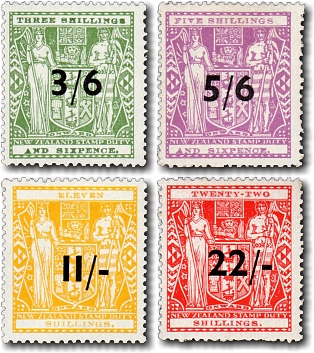 1940 Overprinted Arms Postal Fiscals