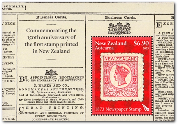 2023 150th anniversary of the 1873 Newspaper Stamp